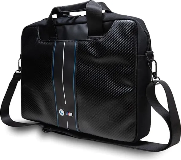 Çantë laptopi BMW Carbon Blue Stripe, 16 inç, e zezë - 2