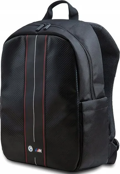 Çantë shpine BMW Carbon Red Stripe për laptop 16", e zezë - 2
