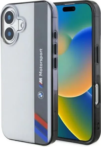 Mbështjellës BMW M Motorsport për iPhone 16 Plus, Gri - 1