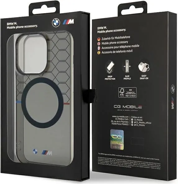 Mbështjellës BMW Pattern MagSafe për iPhone 14 Pro 6.1", Gri - 3