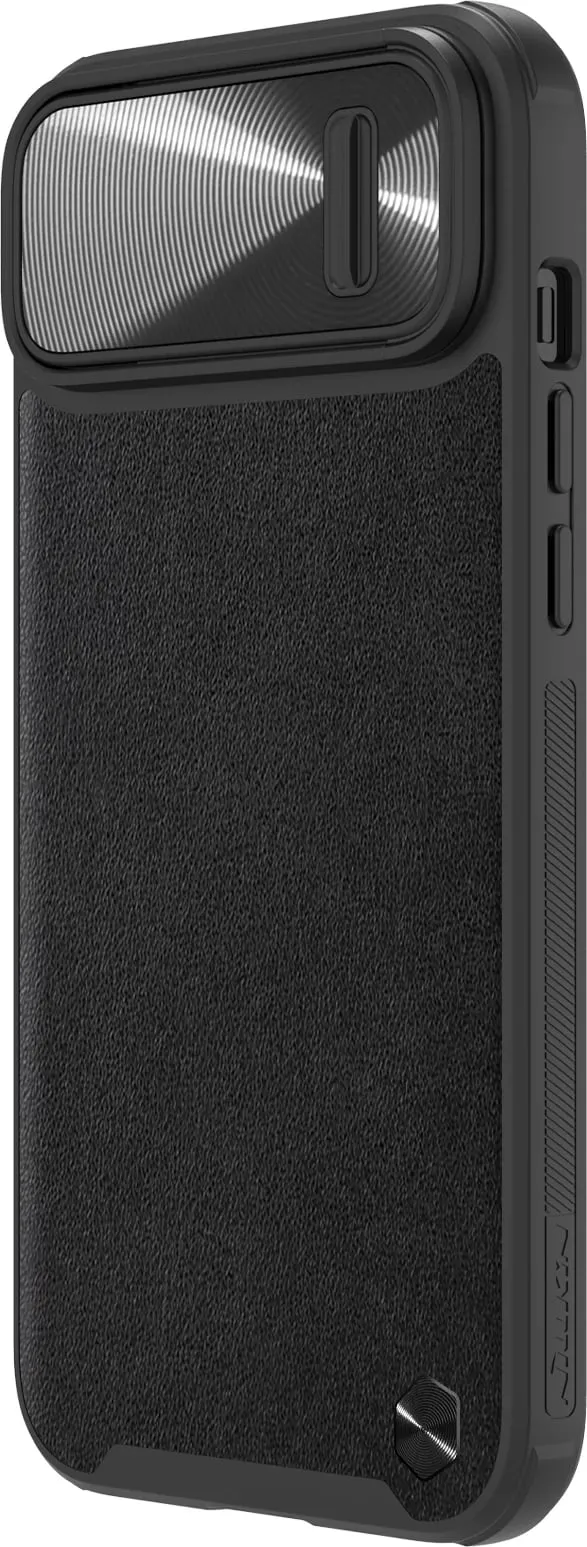 Futrollë Nillkin CamShield Leather S për Apple iPhone 14 Plus, me kapak për kamerë, e gjelbër - 3