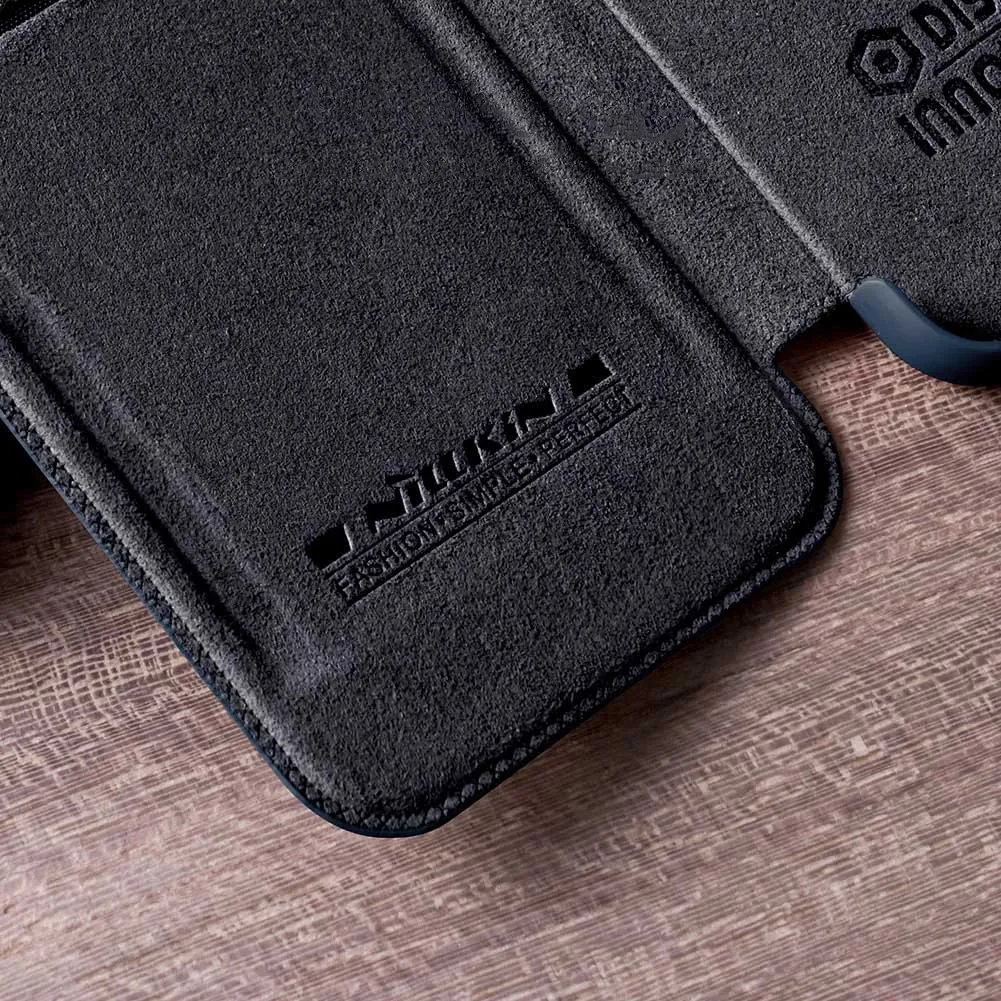 Mbështjellës Nillkin Qin për Samsung Galaxy A73, lëkurë ekologjike, i zi - 12