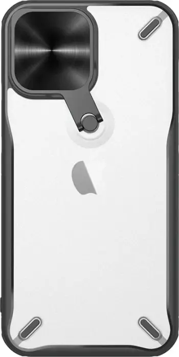 Mbështjellës Nillkin Cyclops Case për iPhone 13 Pro, me kapak kamere dhe qëndrim, i zi