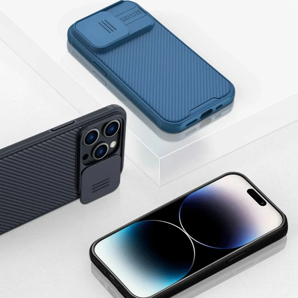 Mbështjellës Nillkin CamShield Pro Magnetic për iPhone 14 Pro Max, MagSafe, mbrojtje kamerës, Blu - 14