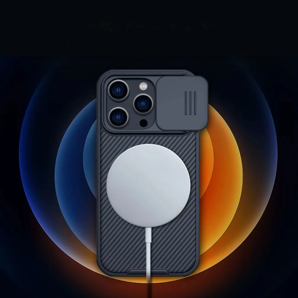 Mbështjellës Nillkin CamShield Pro Magnetic për iPhone 14 Pro Max, MagSafe, mbrojtje kamerës, Blu - 8