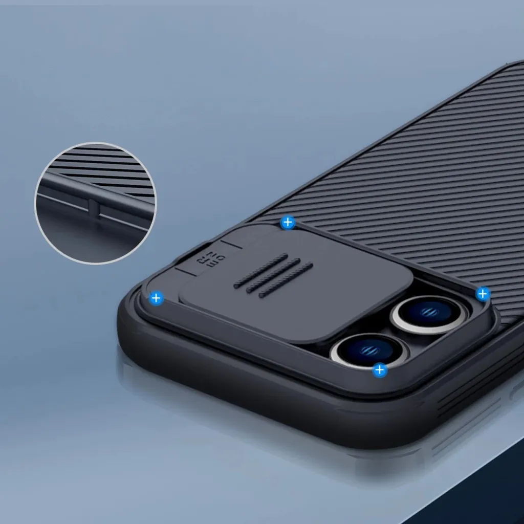 Mbështjellës Nillkin CamShield Pro Magnetic për iPhone 14 Pro Max, MagSafe, mbrojtje kamerës, Blu - 9