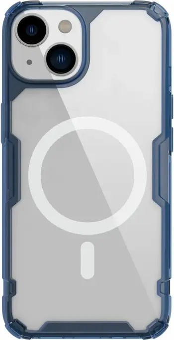 Mbështjellës Nillkin Nature Pro për iPhone 15 Plus, me MagSafe, transparent/blu