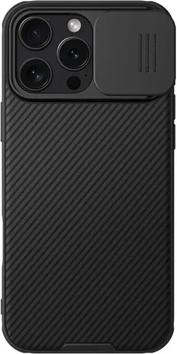 Mbështjellës Nillkin CamShield Pro për iPhone 16 Pro, i zi