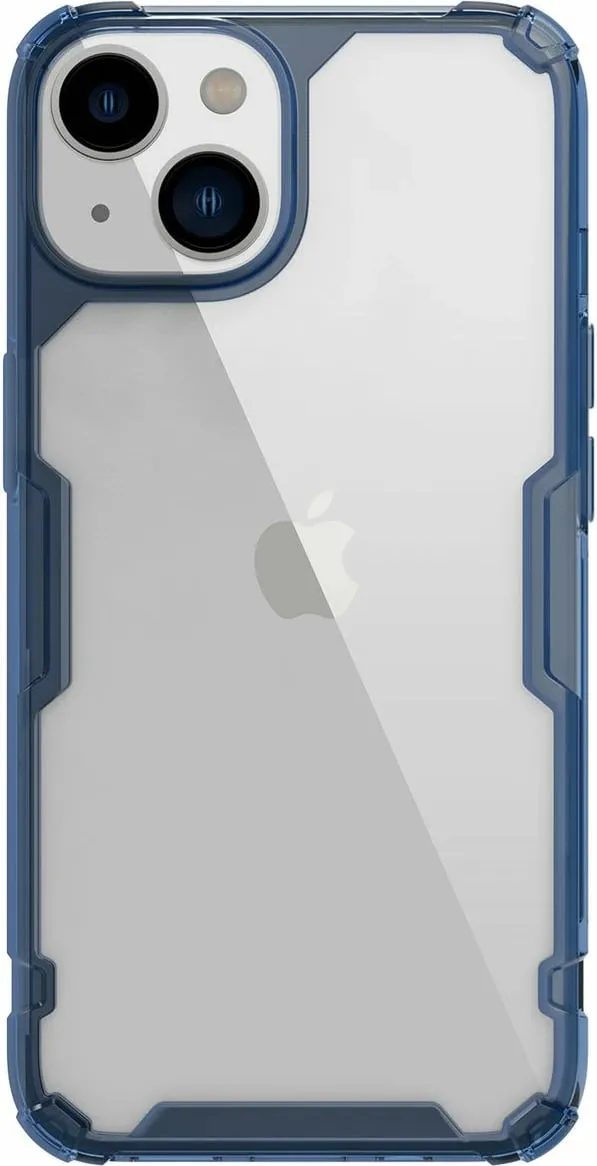 Mbështjellës Nillkin Nature Pro për iPhone 14 Plus, i blinduar, Kaltër/Transparent - 1