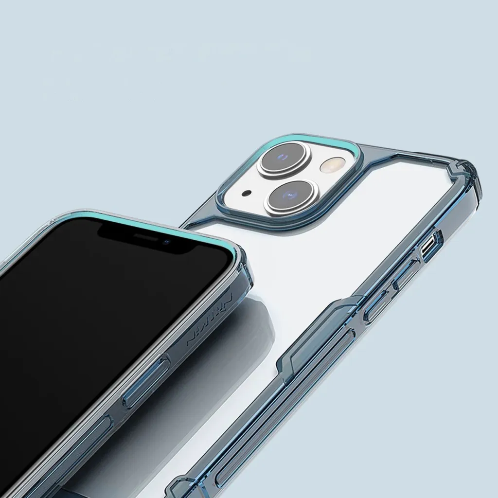 Mbështjellës Nillkin Nature Pro për iPhone 14 Plus, i blinduar, Kaltër/Transparent - 15