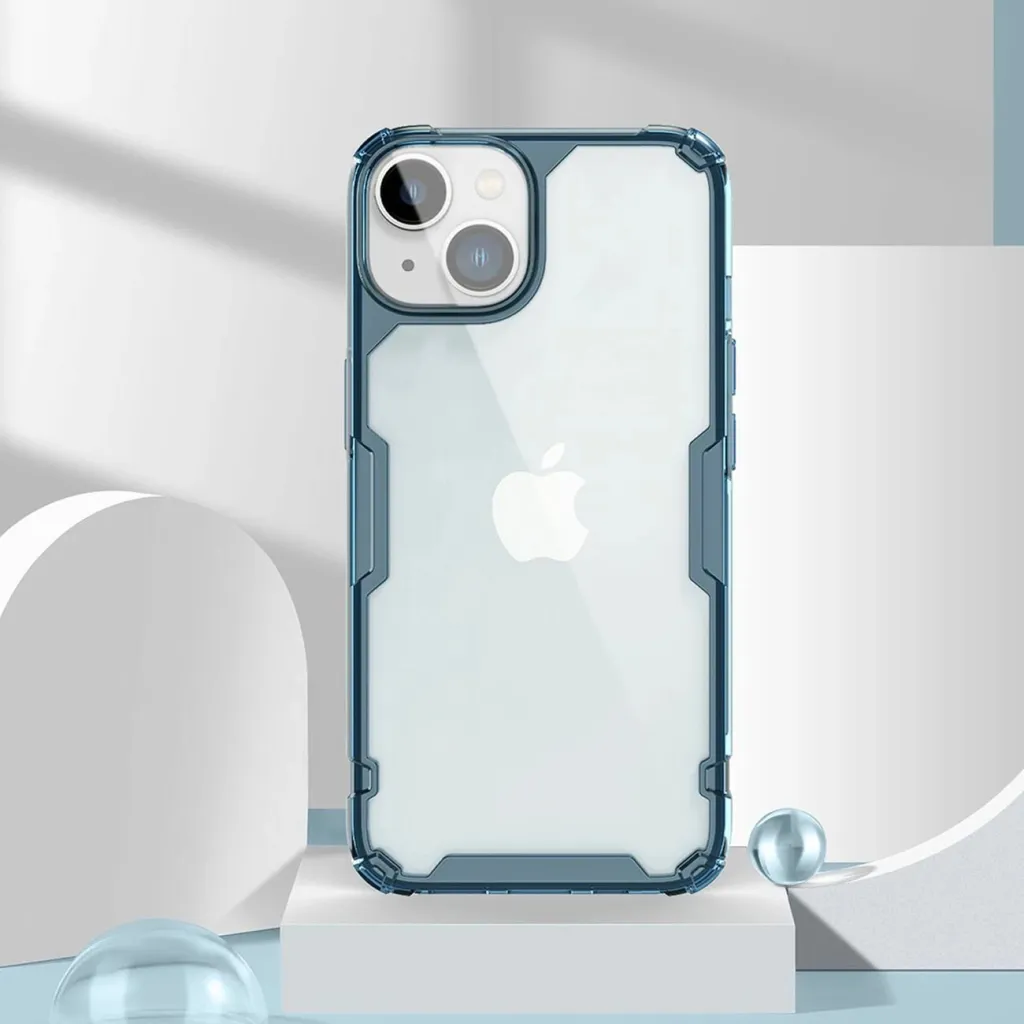 Mbështjellës Nillkin Nature Pro për iPhone 14 Plus, i blinduar, Kaltër/Transparent - 18