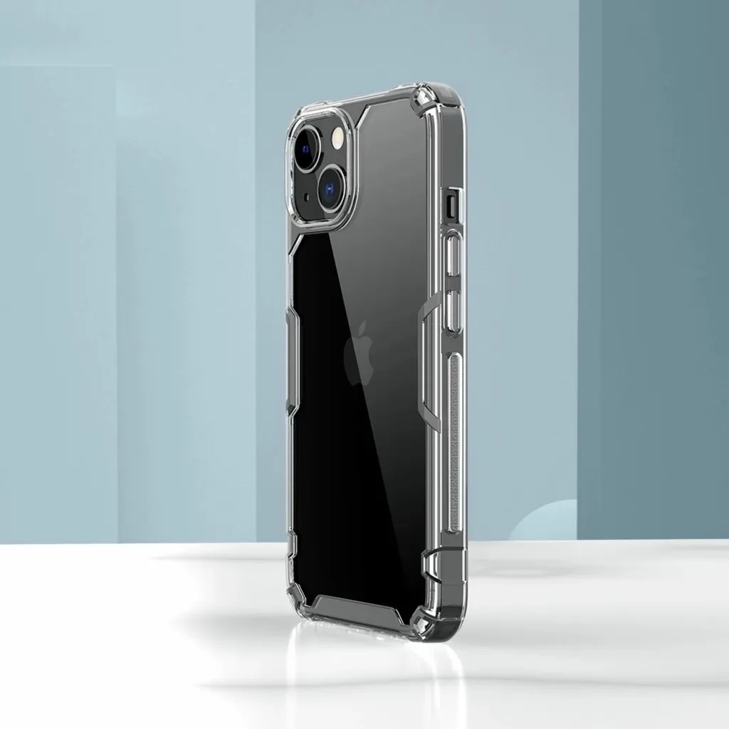 Mbështjellës Nillkin Nature Pro për iPhone 14 Plus, i blinduar, Kaltër/Transparent - 19