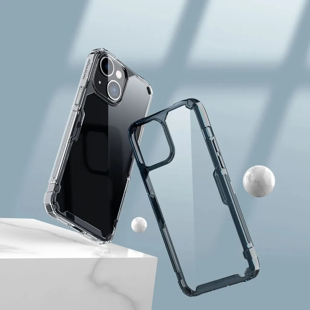 Mbështjellës Nillkin Nature Pro për iPhone 14 Plus, i blinduar, Kaltër/Transparent - 8