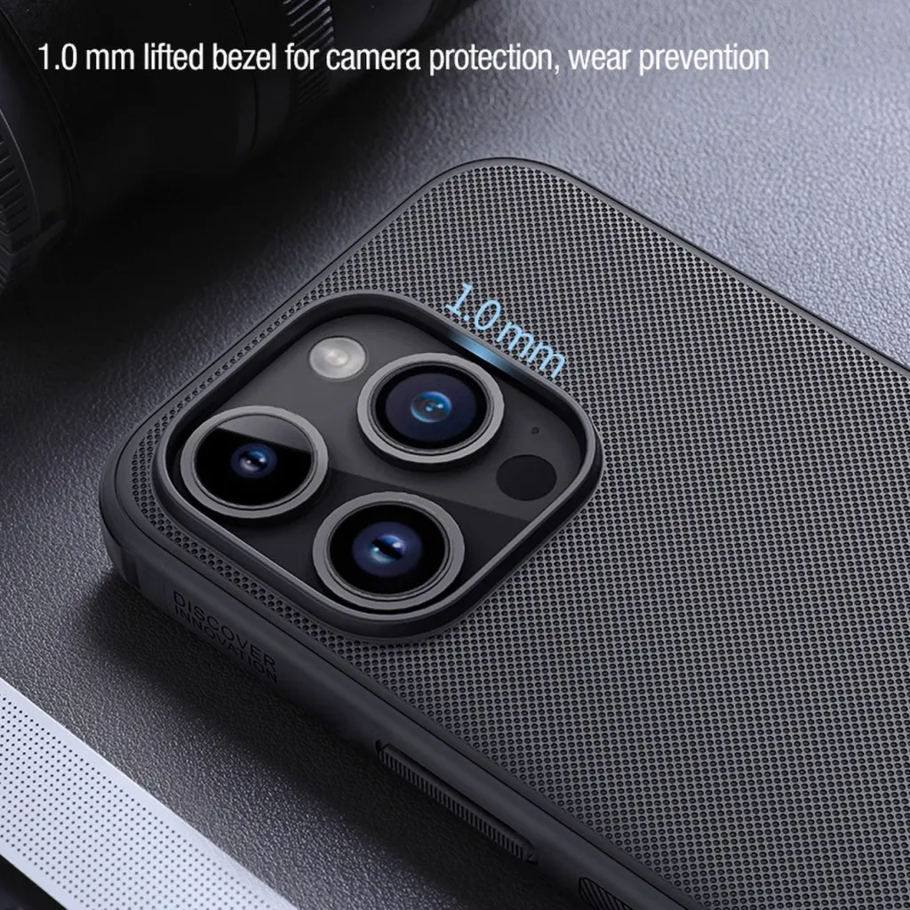 Mbështjellës Nillkin Super Frosted Shield Pro Magnetic për iPhone 15 Pro, i zi - 14