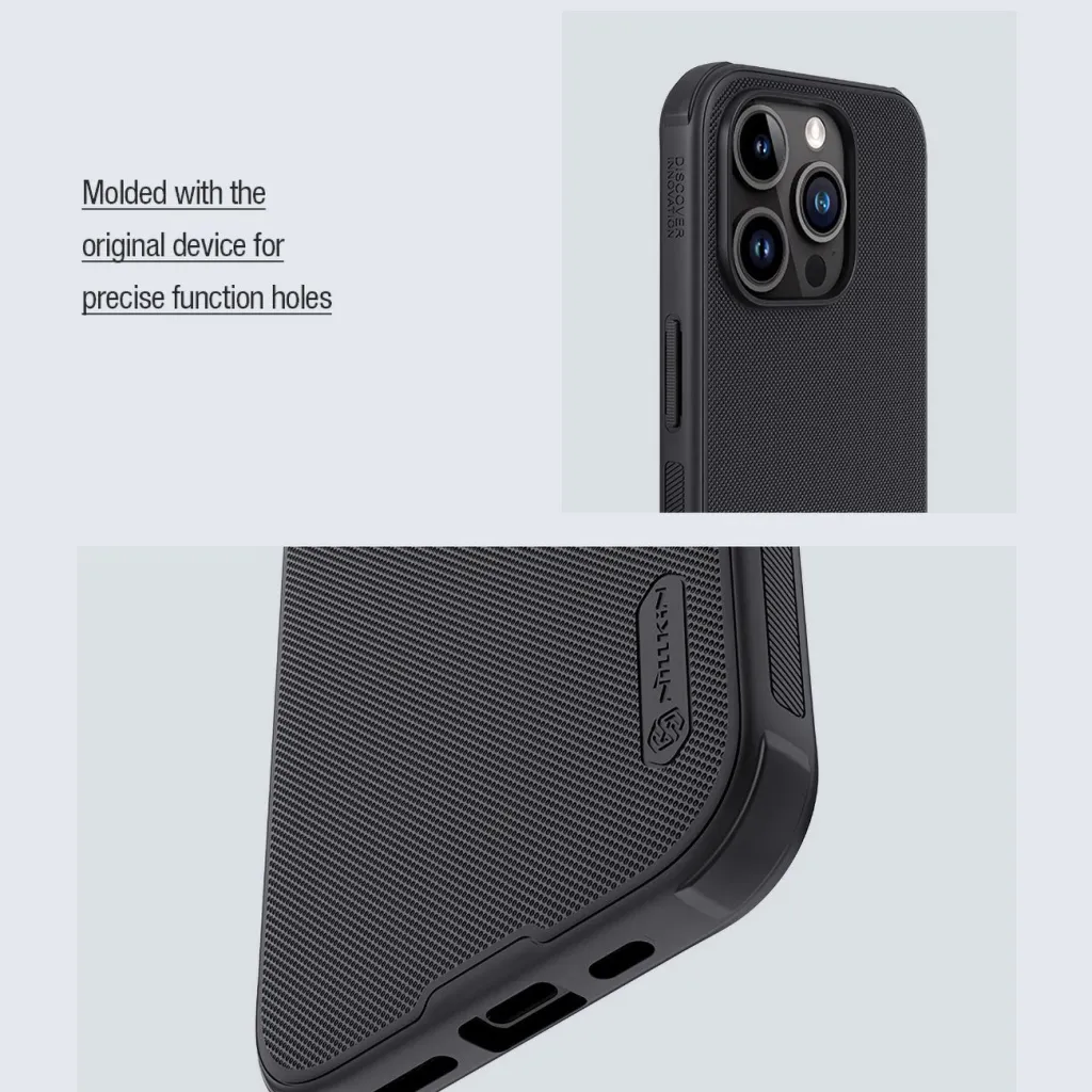 Mbështjellës Nillkin Super Frosted Shield Pro Magnetic për iPhone 15 Pro, i zi - 16