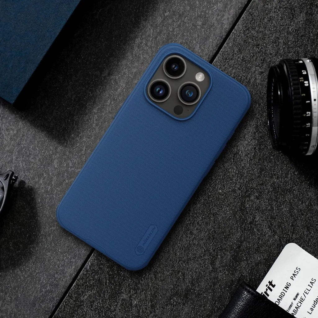 Mbështjellës Nillkin Super Frosted Shield Pro Magnetic për iPhone 15 Pro, i zi - 18