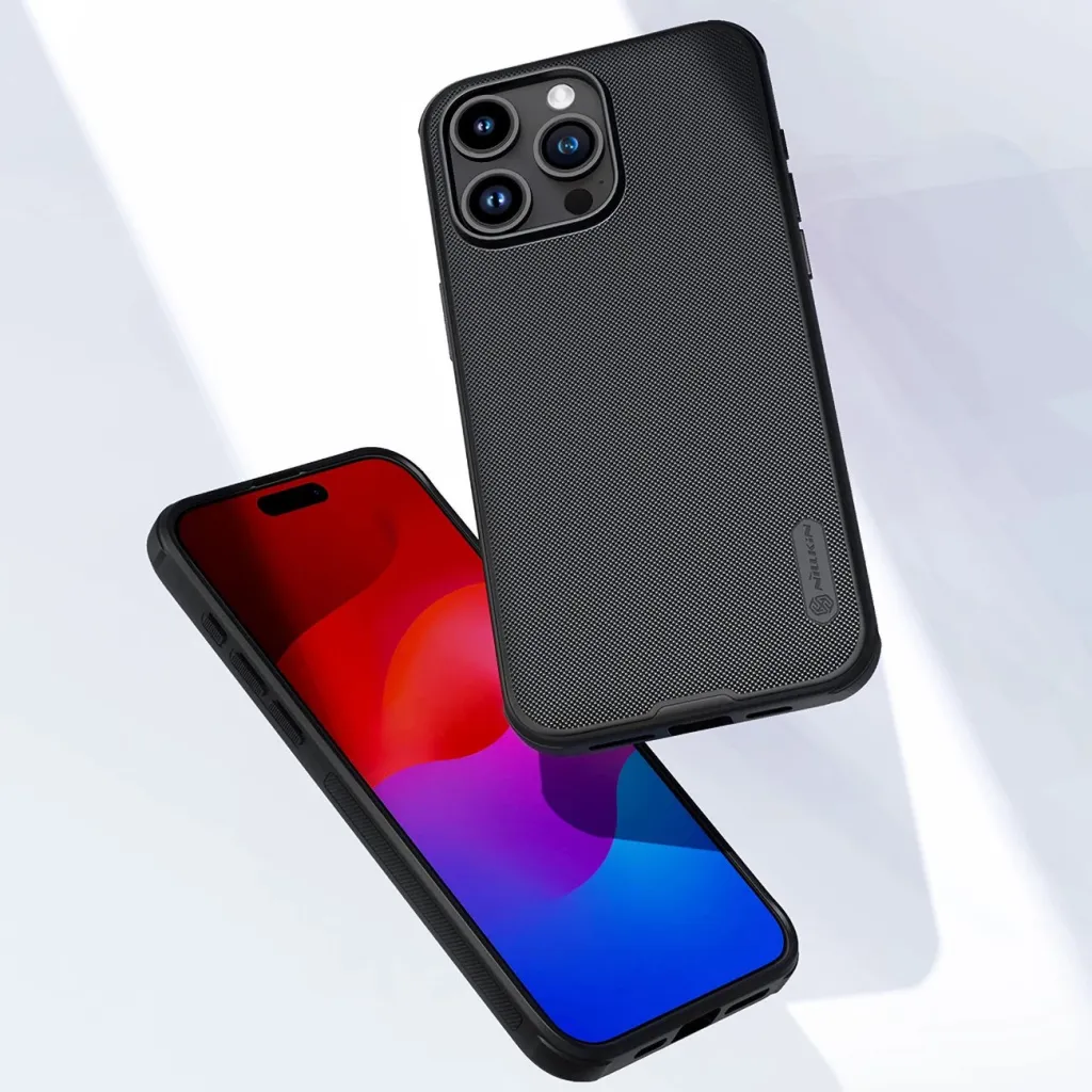 Mbështjellës Nillkin Super Frosted Shield Pro Magnetic për iPhone 15 Pro, i zi - 7