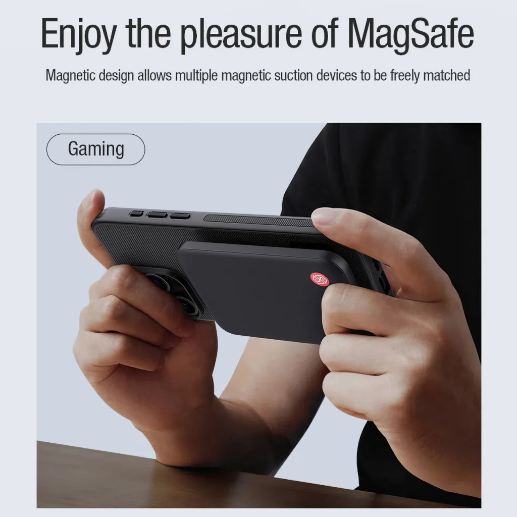 Mbështjellës Nillkin Super Frosted Shield Pro Magnetic për iPhone 15 Pro, i zi - 8