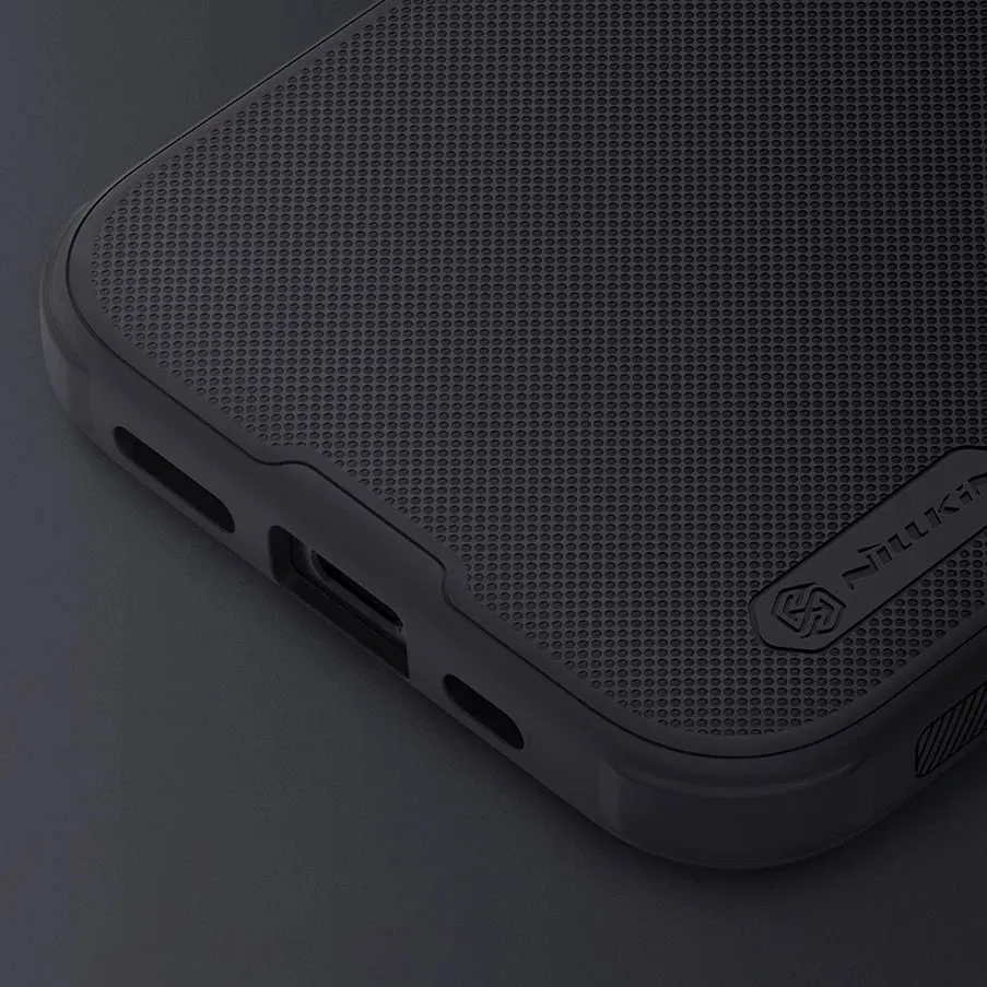 Mbështjellës Nillkin Super Frosted Shield Pro për iPhone 15 Plus, i zi - 10