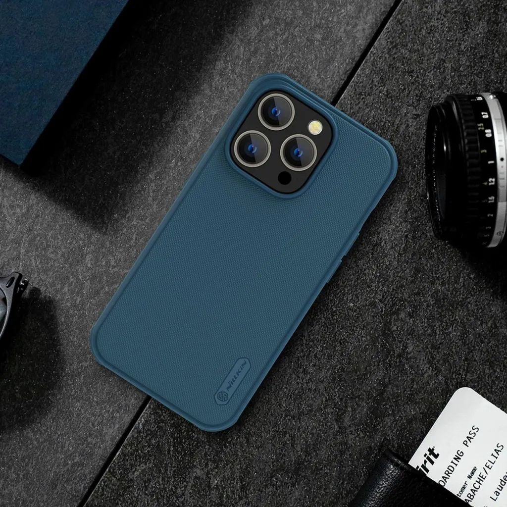 Mbështjellës Nillkin Super Frosted Shield Pro për iPhone 14 Pro Max, Blu - 14