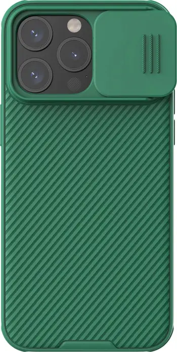 Mbështjellës Nillkin CamShield Pro Magnetic për iPhone 15 Pro, me kapak kamere, Gjelbër
