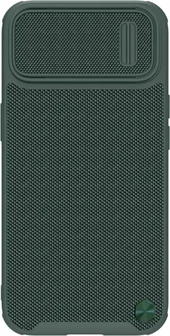 Mbështjellës Nillkin Textured S Case për iPhone 14, me kapak kamere, e gjelbër