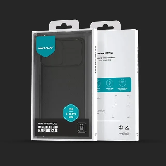 Mbështjellës Nillkin CamShield Pro Magnetic për iPhone 15 Pro Max, me kapak kamere, i gjelbër - 15