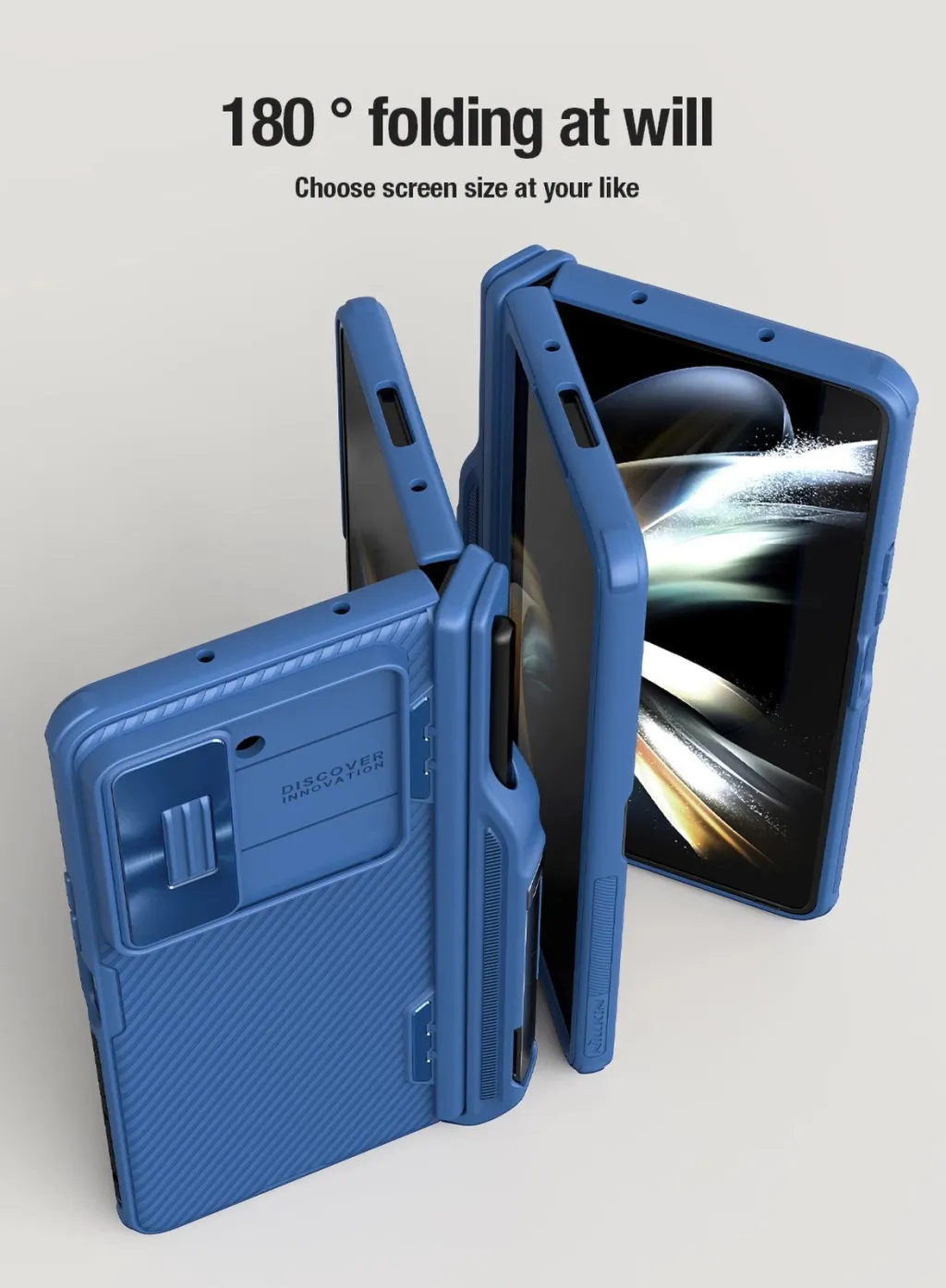 Mbështjellës Nillkin CamShield Fold Case për Samsung Galaxy Z Fold 5, me mbajtëse për stilolaps, e zezë - 12