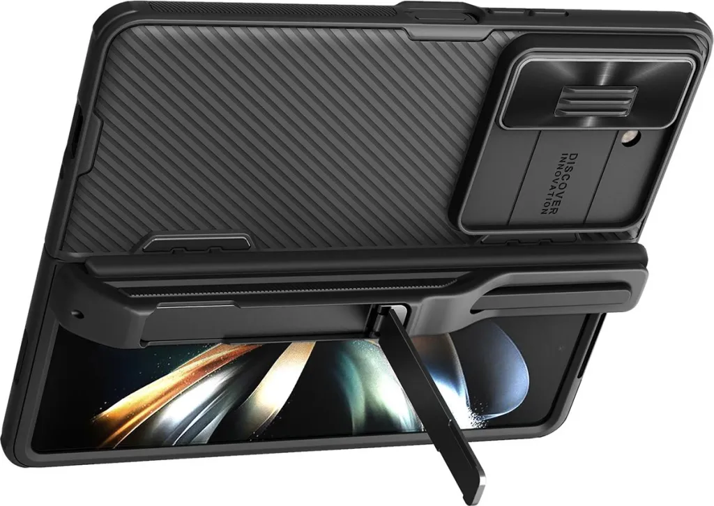 Mbështjellës Nillkin CamShield Fold Case për Samsung Galaxy Z Fold 5, me mbajtëse për stilolaps, e zezë - 3