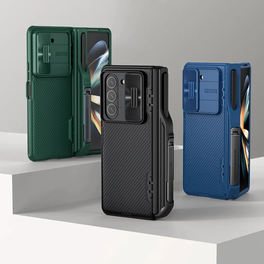 Mbështjellës Nillkin CamShield Fold Case për Samsung Galaxy Z Fold 5, me mbajtëse për stilolaps, e zezë - 6