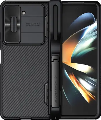 Mbështjellës Nillkin CamShield Fold Case për Samsung Galaxy Z Fold 5, me mbajtëse për stilolaps, e zezë