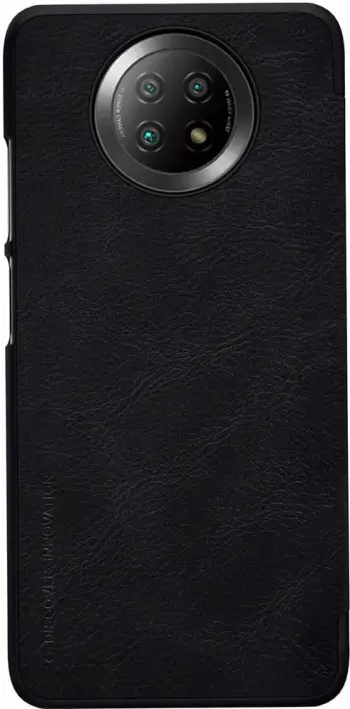 Mbështjellës Nillkin Qin për Xiaomi Redmi Note 9T 5G, lëkurë ekologjike, i zi