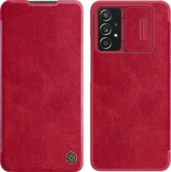 Këllëf telefoni Nillkin Qin për Samsung Galaxy A73 5G, lëkurë eco, tip book case, i kuq