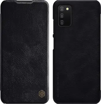 Mbështjellës Nillkin Qin për Samsung Galaxy A03s, lëkurë ekologjike, i zi