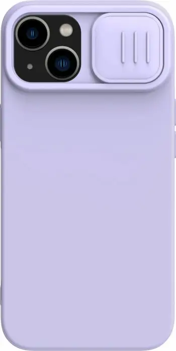 Mbështjellës Nillkin CamShield Silky Silicone për iPhone 14 Plus, MagSafe, me kapak kamere, Zi