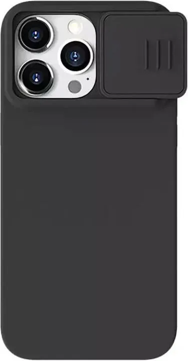 Mbështjellës Nillkin CamShield Silky për iPhone 15 Pro, silikon, i zi - 1