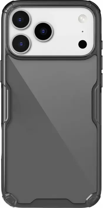 Mbështjellës Nillkin Nature TPU Pro për iPhone 17 Pro Max, gjysmë-transparent, zi