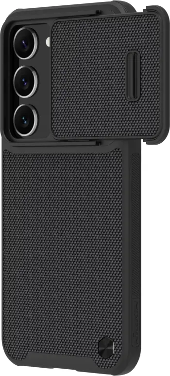 Mbulesë telefoni Nillkin Textured S Case për Samsung Galaxy S23 Plus, mbrojtëse e fortë, me kapak kamere, e zezë