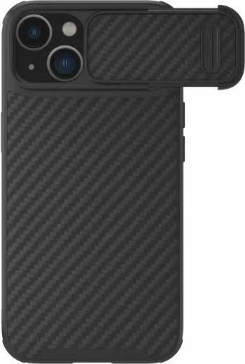 Futrollë Nillkin Synthetic Fiber S Case për iPhone 14 Plus, me kapak kamere, e zezë
