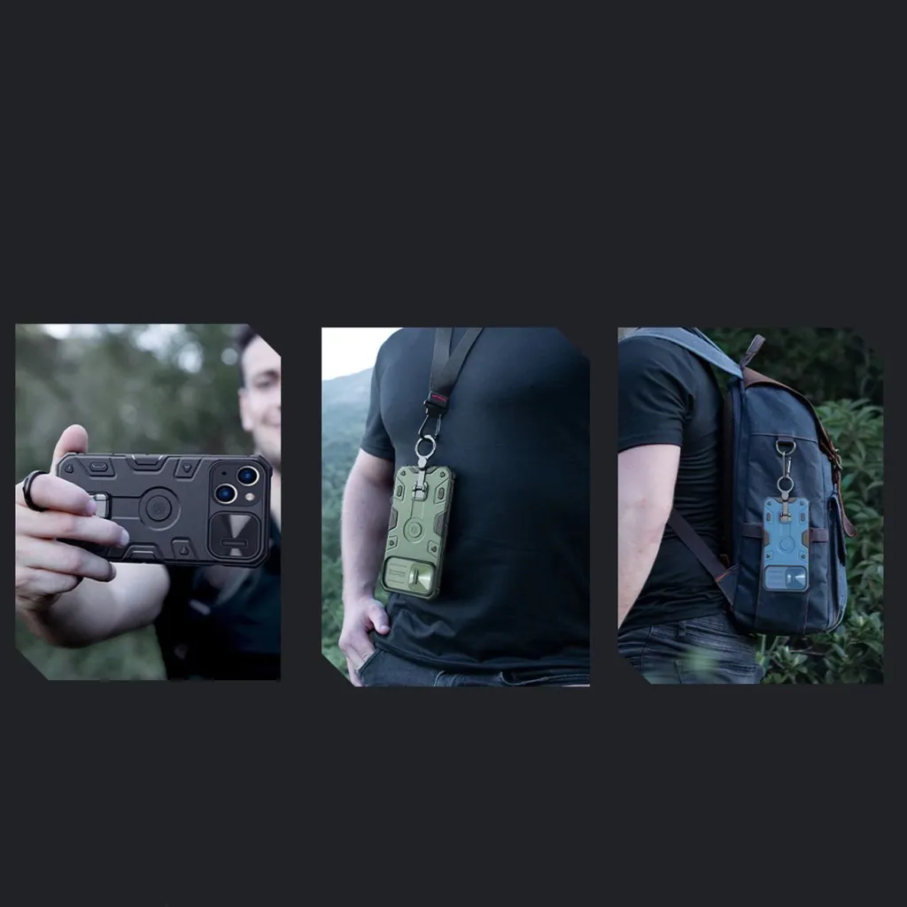 Mbulesë telefoni Nillkin CamShield Armor Pro Magnetic, për iPhone 14 Plus, me MagSafe, blu - 14