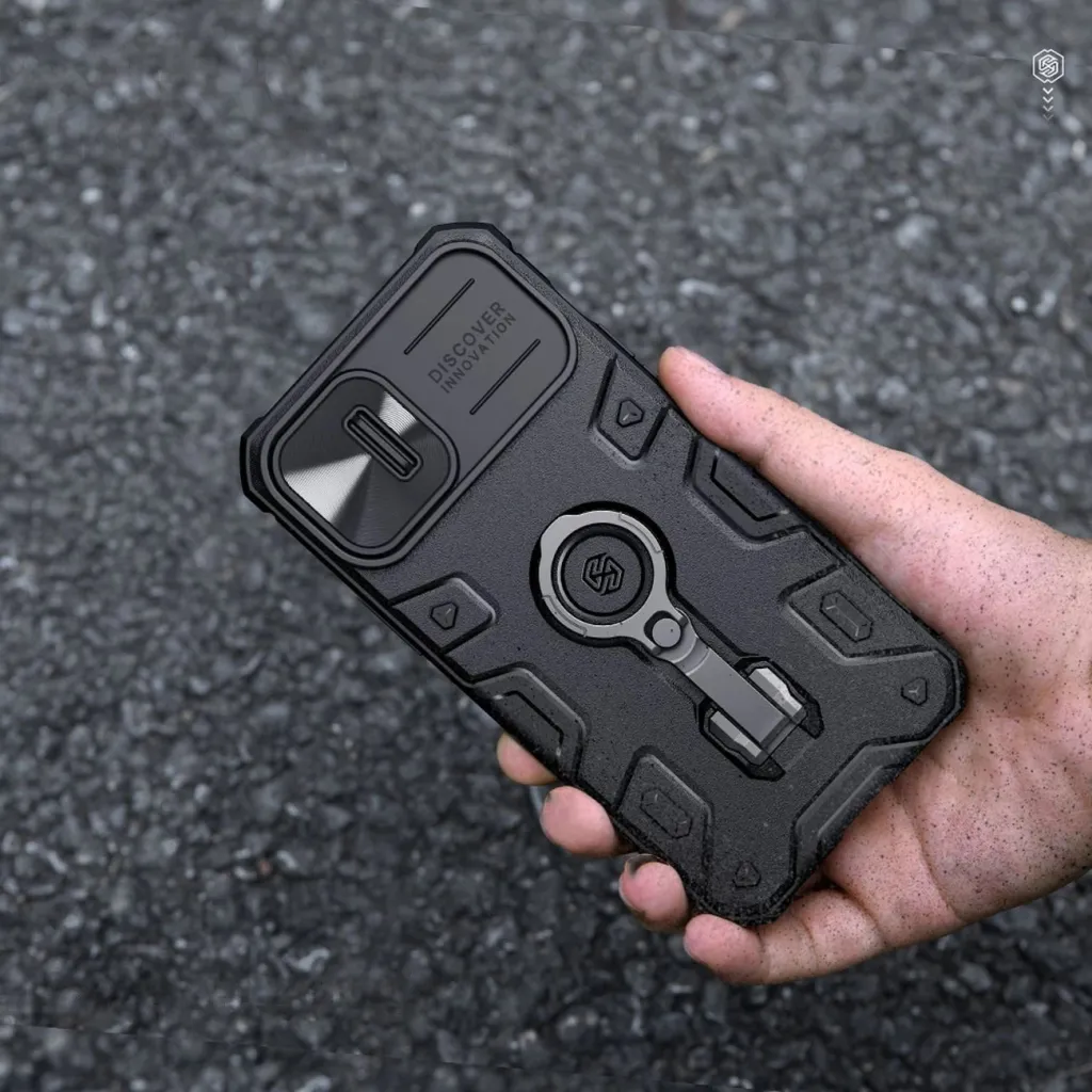 Mbulesë telefoni Nillkin CamShield Armor Pro Magnetic, për iPhone 14 Plus, me MagSafe, blu - 8