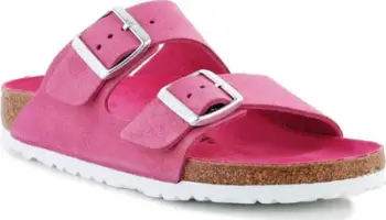 Sandale Birkenstock Arizona BS W 0552683, Birko Flor, shollë kork lateks, të bardha