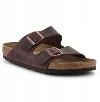 Sandale Birkenstock Arizona M 0452761, lëkurë, shollë EVA, kafe