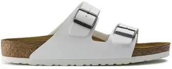 Sandale Birkenstock Arizona BS W 0552683, Birko Flor, shtrojë anatomike, të bardha