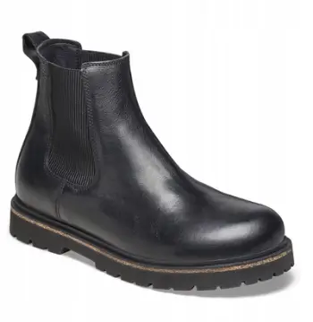 Çizme Chelsea Birkenstock Highwood Slip On M LENA, lëkurë natyrale, për meshkuj, të zeza