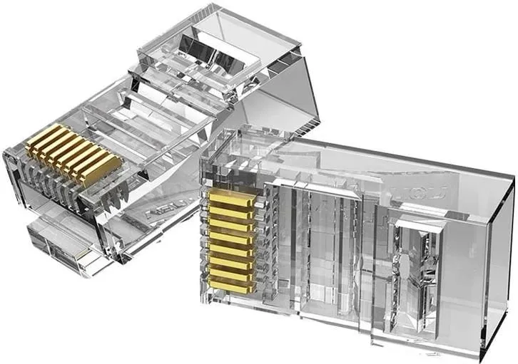 Plug rrjeti Vention RJ45 Cat.6, 50 copë, transparent - 2