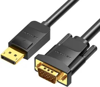 Kabllo DisplayPort në VGA Vention HBLBG, 1.5m, 1080P 60Hz, e zezë