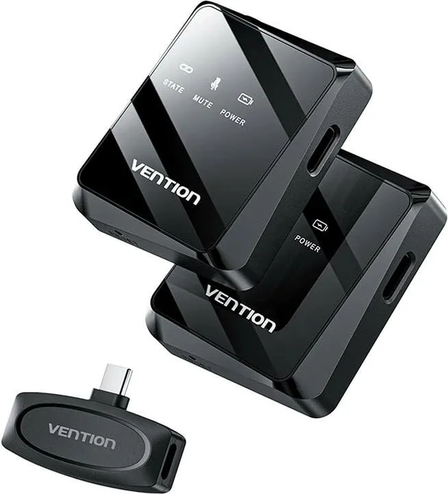 Set mikrofonash wireless Vention NCBB0, USB-C, i zi, 2 copë - 2
