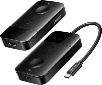 Adapter wireless USB-C në HDMI Vention ADOBB, 0.15m, i zi