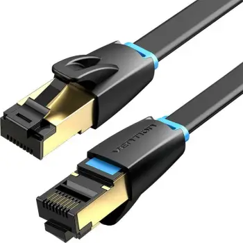 Kabllo rrjeti flat Vention IKCBF, CAT8, 1m, e zezë
